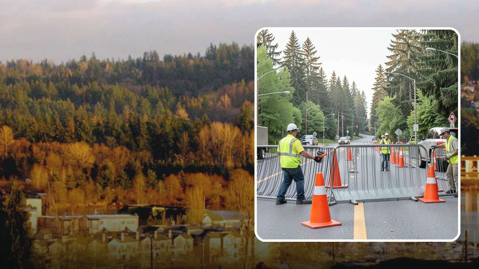 Emergency Barricades in Kenmore, King County, WA - Rapid deployment of barricades to secure hazards, close failed roadways, and protect the public during incidents.