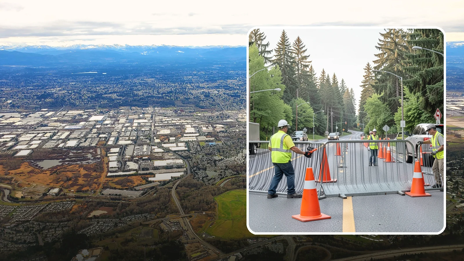 Emergency Barricades in Kent, King County, WA - Rapid deployment of barricades to secure hazards, close failed roadways, and protect the public during incidents.