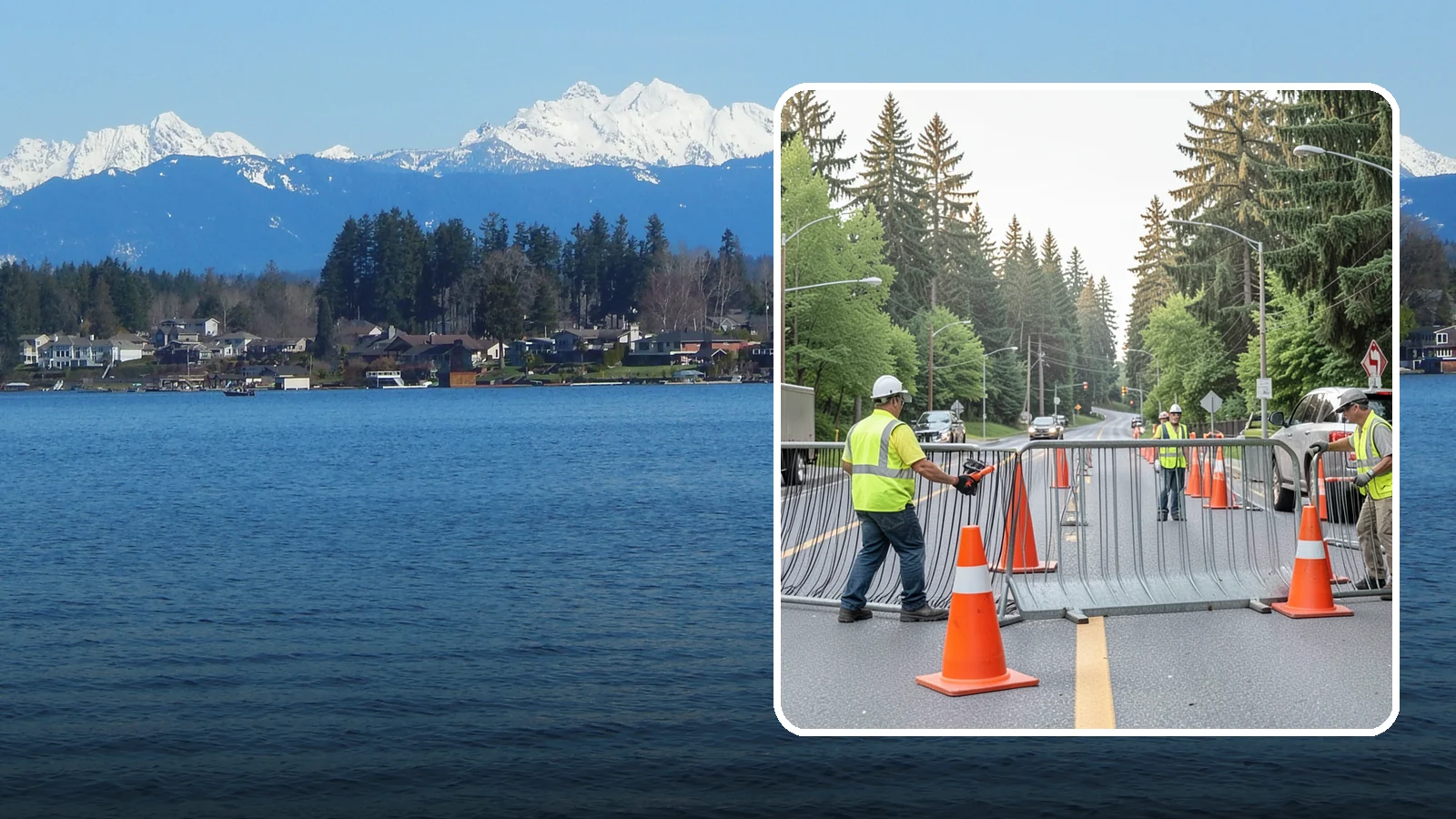 Emergency Barricades in Lake Stevens, Snohomish County, WA - Rapid deployment of barricades to secure hazards, close failed roadways, and protect the public during incidents.