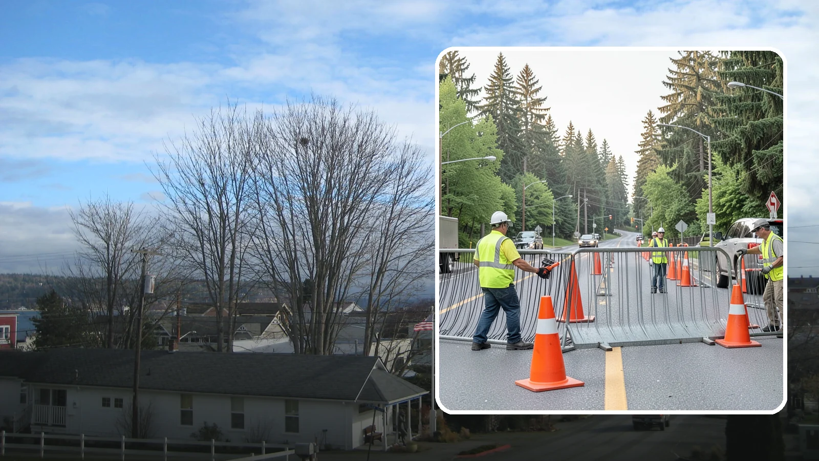 Emergency Barricades in Langley, Island County, WA - Rapid deployment of barricades to secure hazards, close failed roadways, and protect the public during incidents.