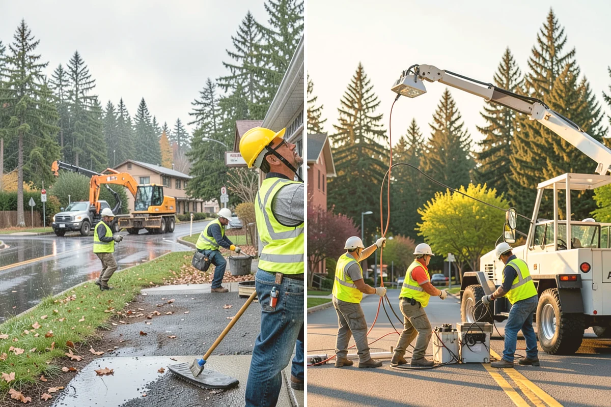 Emergency Barricades in Lynnwood, Snohomish County, WA - Confirm hazard location and required closure extent with agency staff