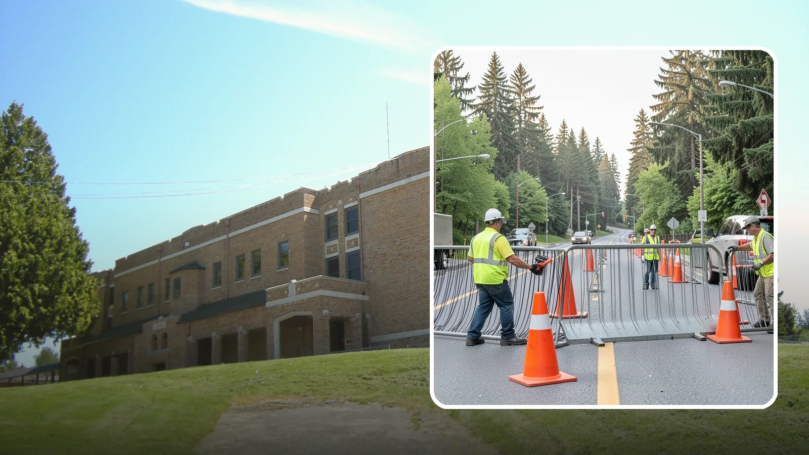 Emergency Barricades in Maple Valley, King County, WA - Rapid deployment of barricades to secure hazards, close failed roadways, and protect the public during incidents.