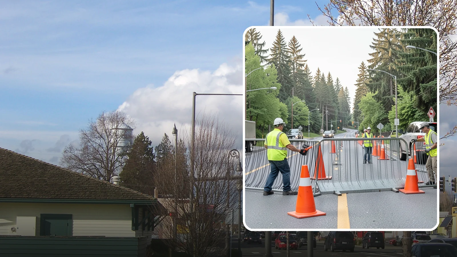 Emergency Barricades in Marysville, Snohomish County, WA - Rapid deployment of barricades to secure hazards, close failed roadways, and protect the public during incidents.