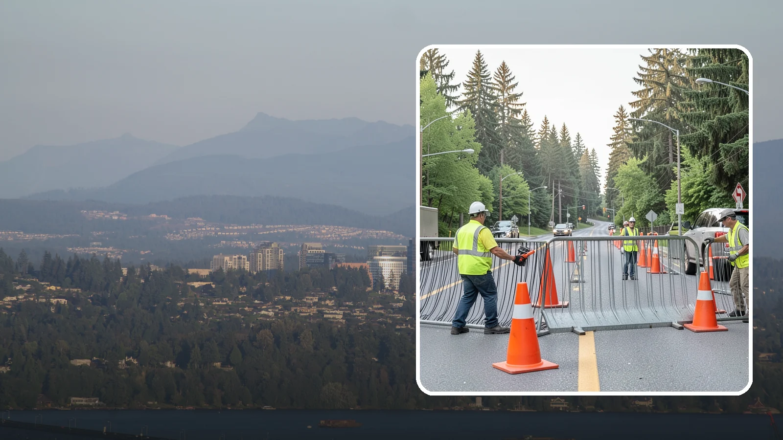 Emergency Barricades in Medina, King County, WA - Rapid deployment of barricades to secure hazards, close failed roadways, and protect the public during incidents.