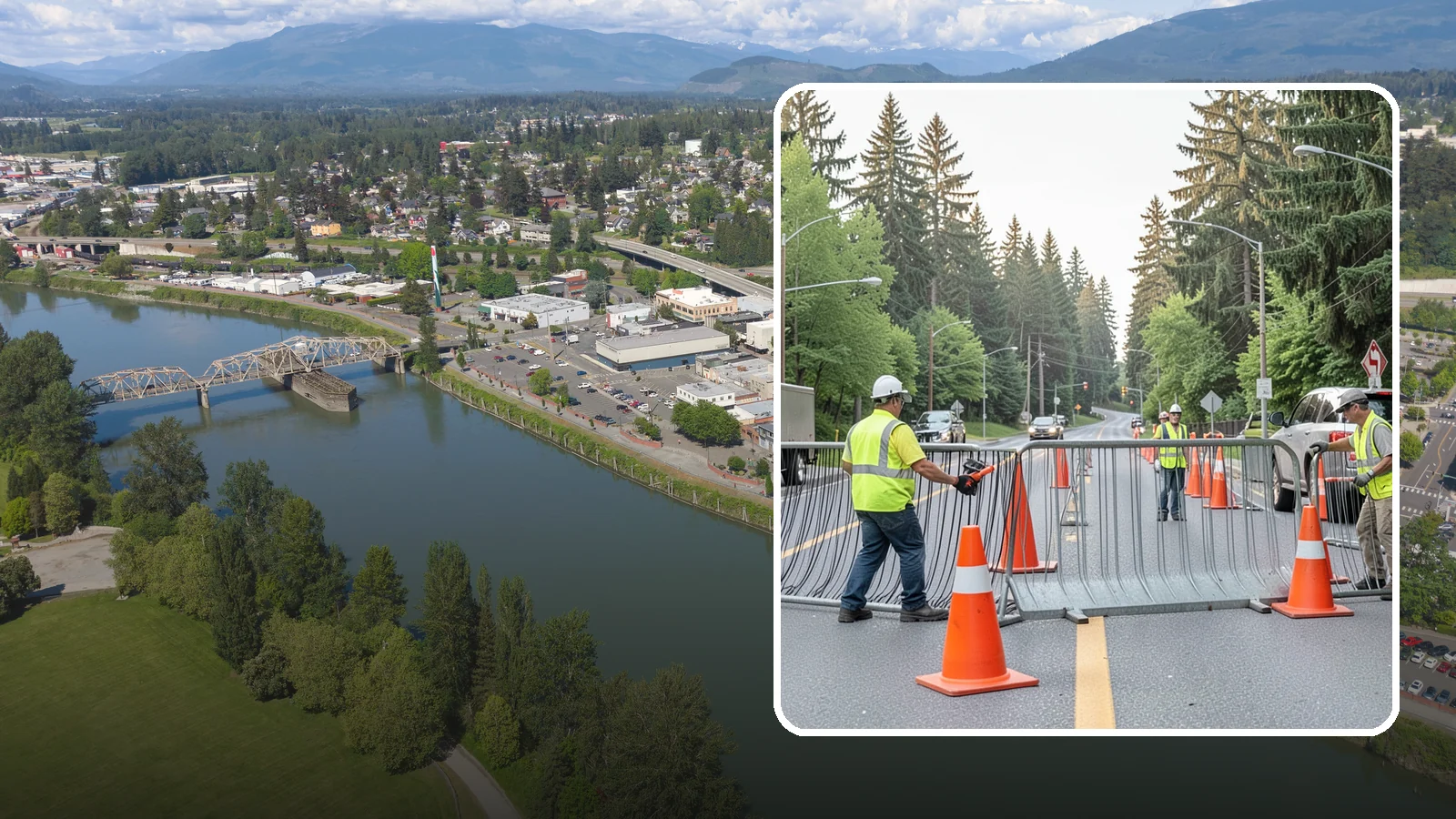 Emergency Barricades in Mount Vernon, Skagit County, WA - Rapid deployment of barricades to secure hazards, close failed roadways, and protect the public during incidents.
