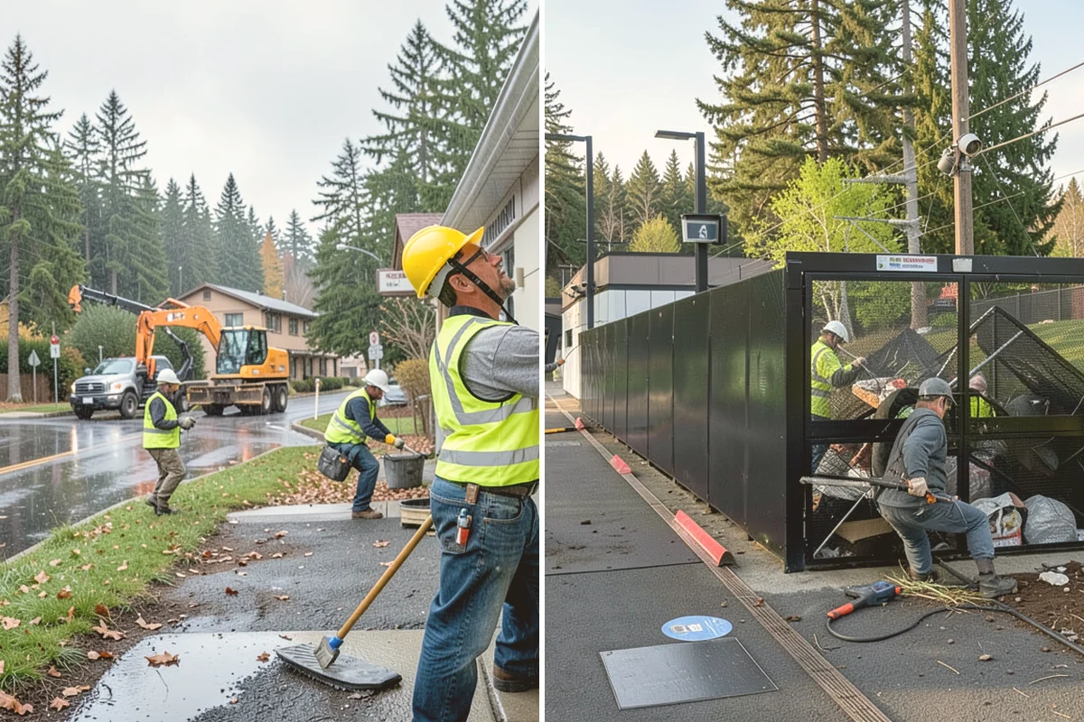 Emergency Barricades in Mount Vernon, Skagit County, WA - Confirm hazard location and required closure extent with agency staff