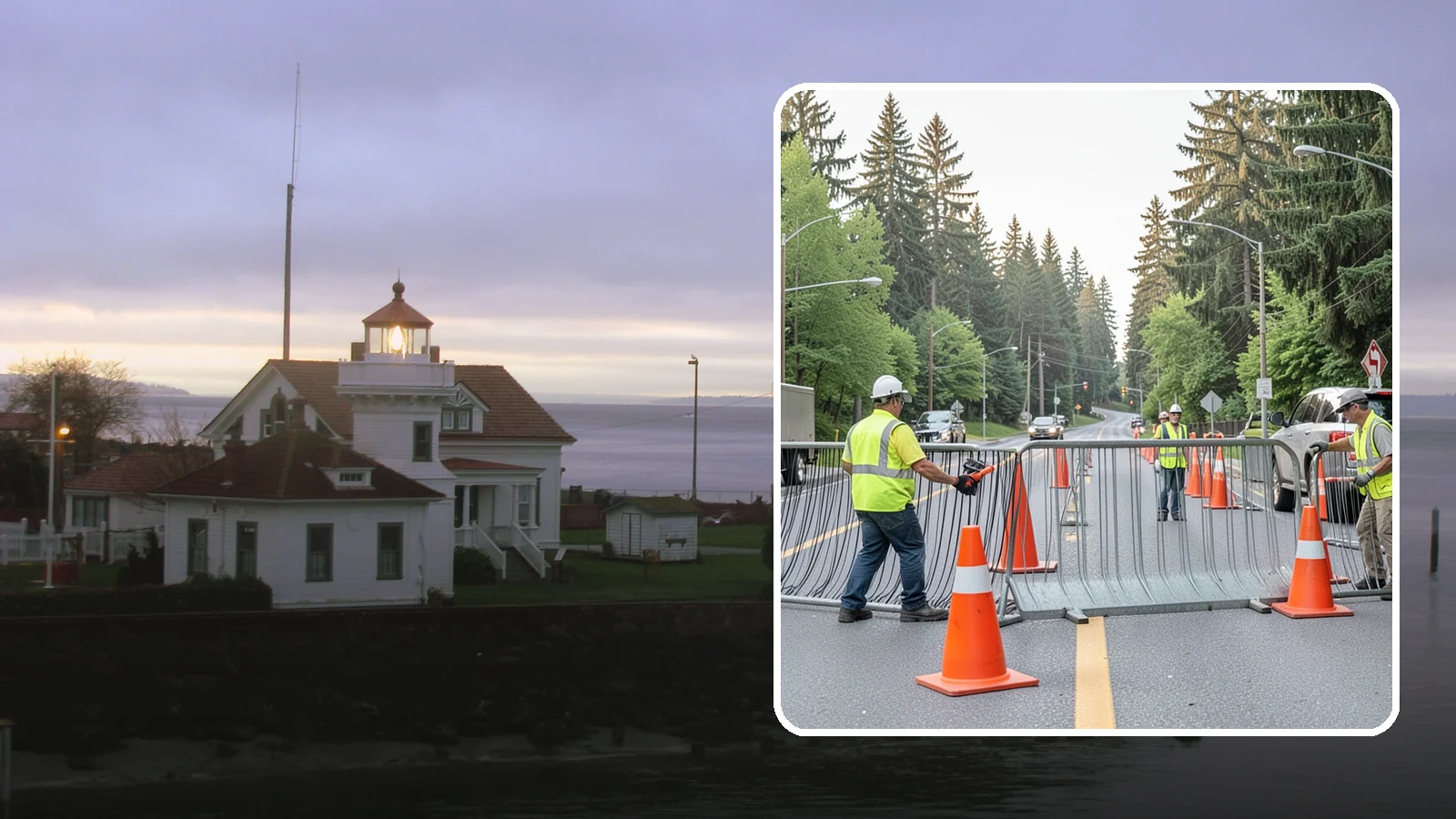 Emergency Barricades in Mukilteo, Snohomish County, WA - Rapid deployment of barricades to secure hazards, close failed roadways, and protect the public during incidents.