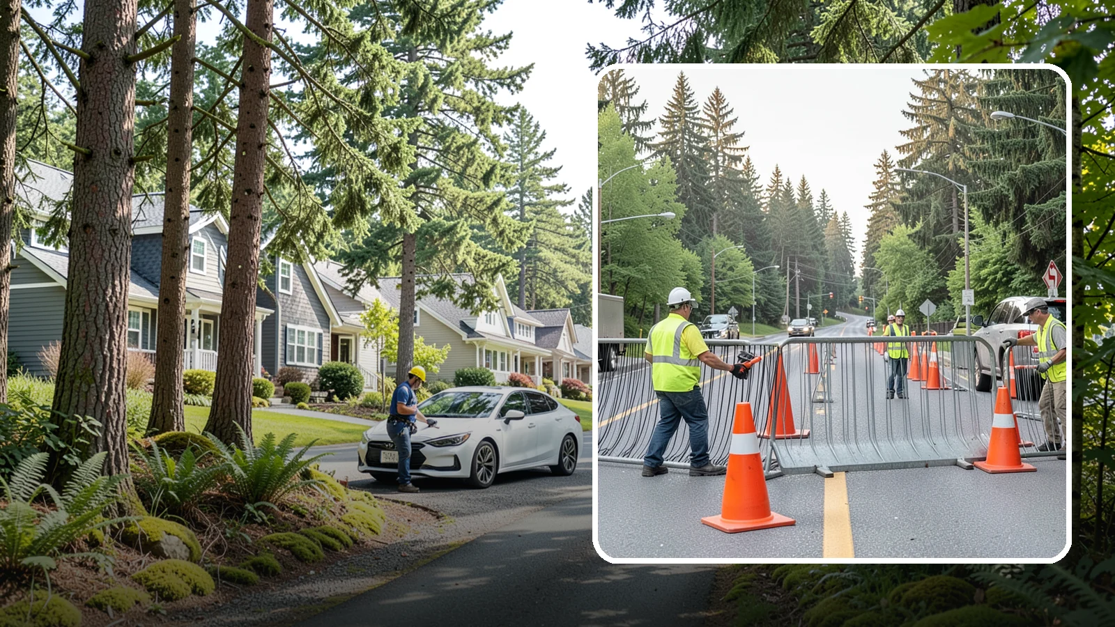 Emergency Barricades in Normandy Park, King County, WA - Rapid deployment of barricades to secure hazards, close failed roadways, and protect the public during incidents.