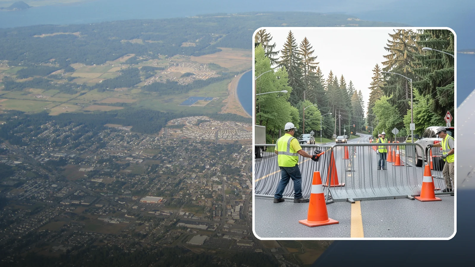 Emergency Barricades in Oak Harbor, Island County, WA - Rapid deployment of barricades to secure hazards, close failed roadways, and protect the public during incidents.