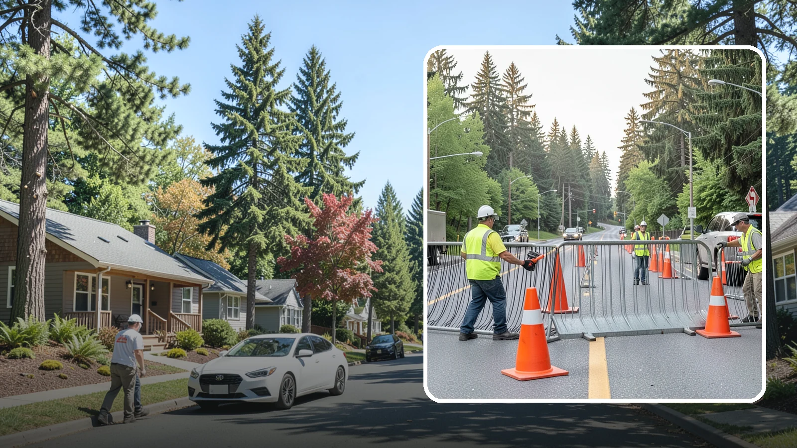 Emergency Barricades in Orting, Pierce County, WA - Rapid deployment of barricades to secure hazards, close failed roadways, and protect the public during incidents.