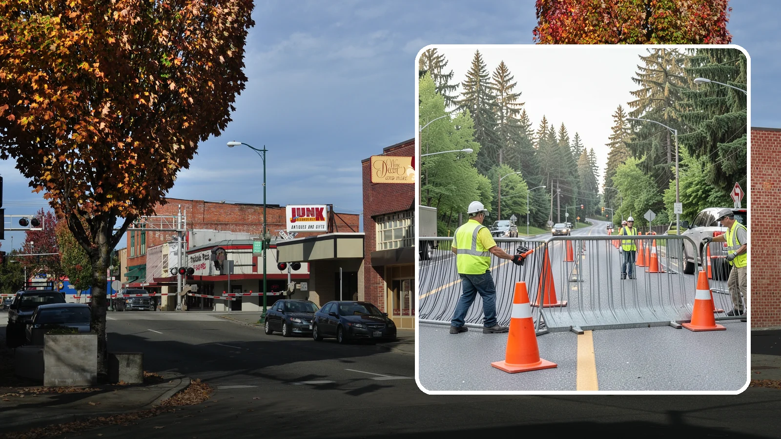Emergency Barricades in Puyallup, Pierce County, WA - Rapid deployment of barricades to secure hazards, close failed roadways, and protect the public during incidents.