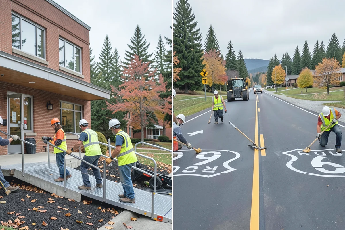 Emergency Barricades in Renton, King County, WA - Confirm hazard location and required closure extent with agency staff