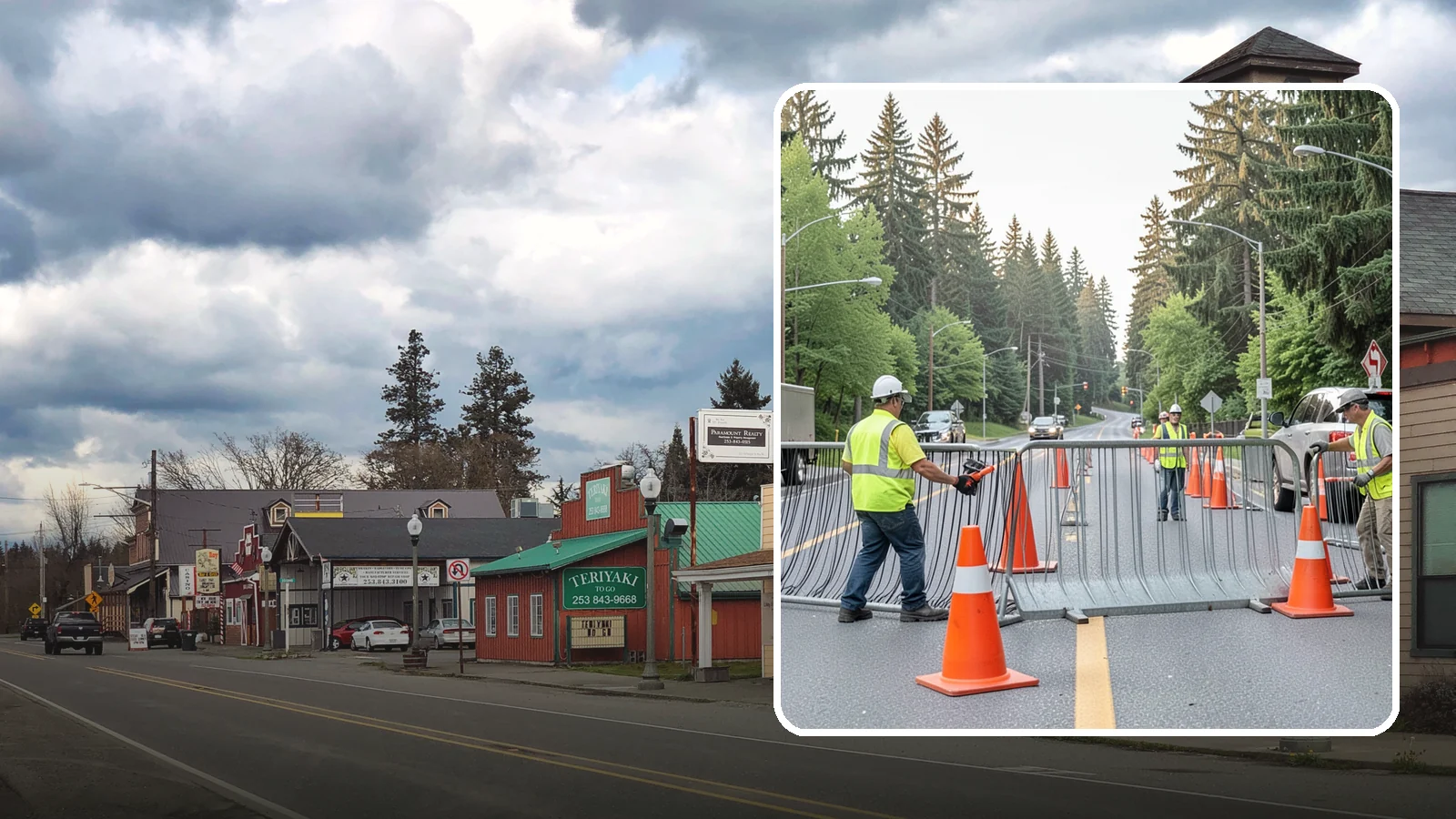Emergency Barricades in Roy, Pierce County, WA - Rapid deployment of barricades to secure hazards, close failed roadways, and protect the public during incidents.