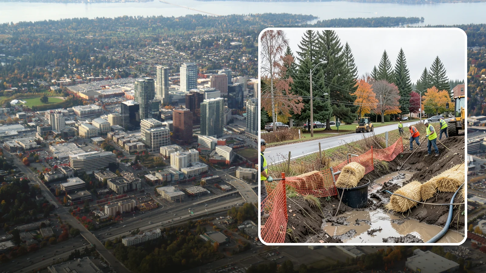 Emergency Erosion Control in Bellevue, King County, WA - Immediate erosion measures to protect slopes, waterways, and public infrastructure during and after storm events.