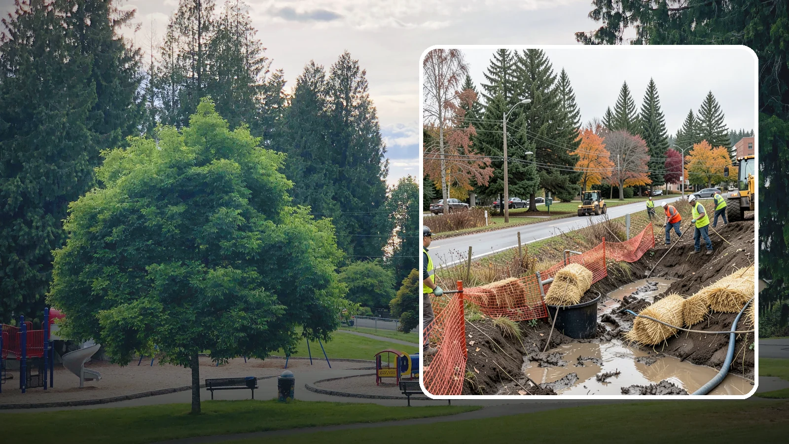 Emergency Erosion Control in Bonney Lake, Pierce County, WA - Immediate erosion measures to protect slopes, waterways, and public infrastructure during and after storm events.