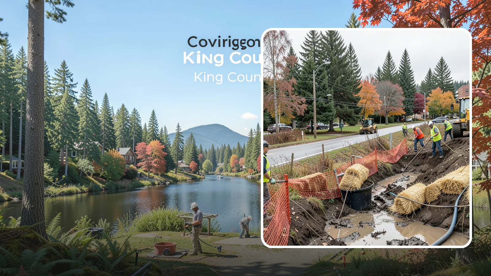 Emergency Erosion Control in Covington, King County, WA - Immediate erosion measures to protect slopes, waterways, and public infrastructure during and after storm events.
