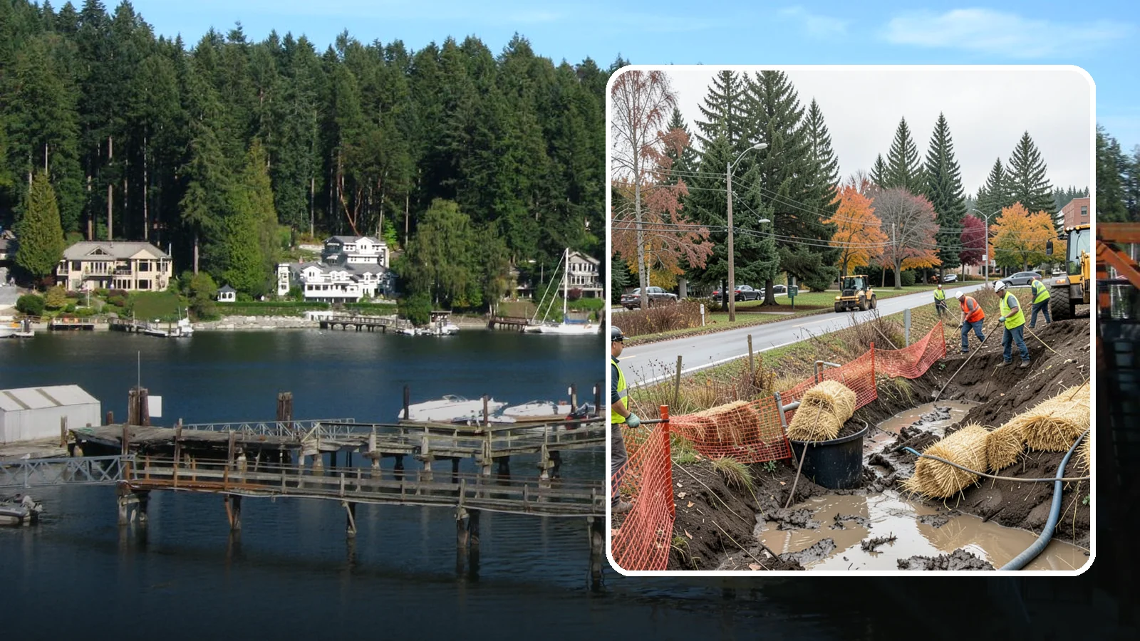 Emergency Erosion Control in Gig Harbor, Pierce County, WA - Immediate erosion measures to protect slopes, waterways, and public infrastructure during and after storm events.