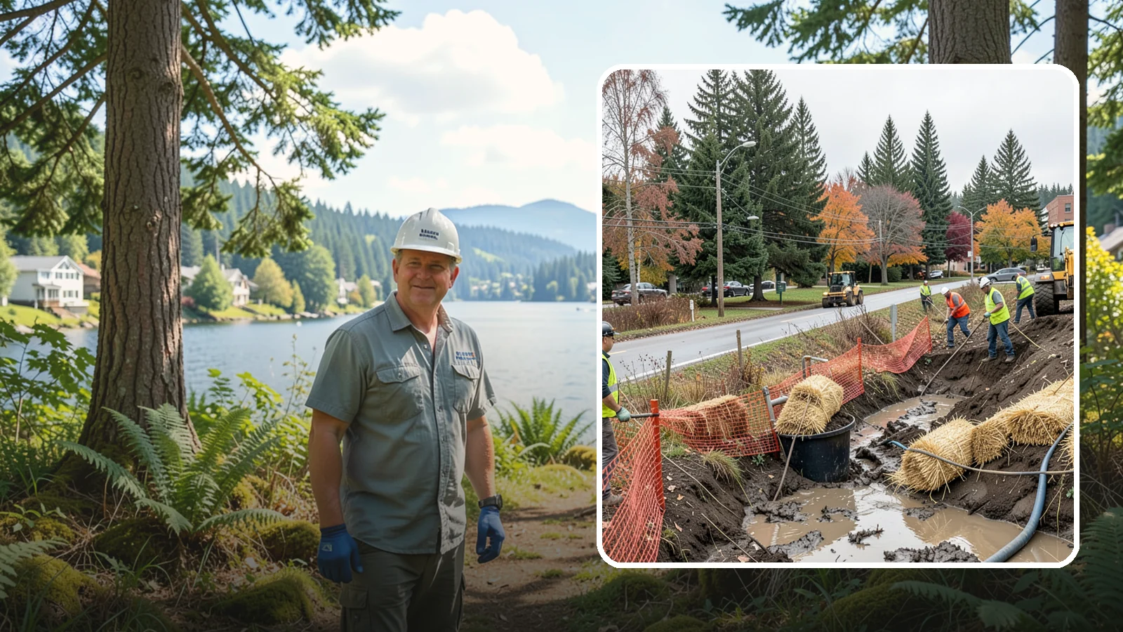 Emergency Erosion Control in Milton, King County, WA - Immediate erosion measures to protect slopes, waterways, and public infrastructure during and after storm events.