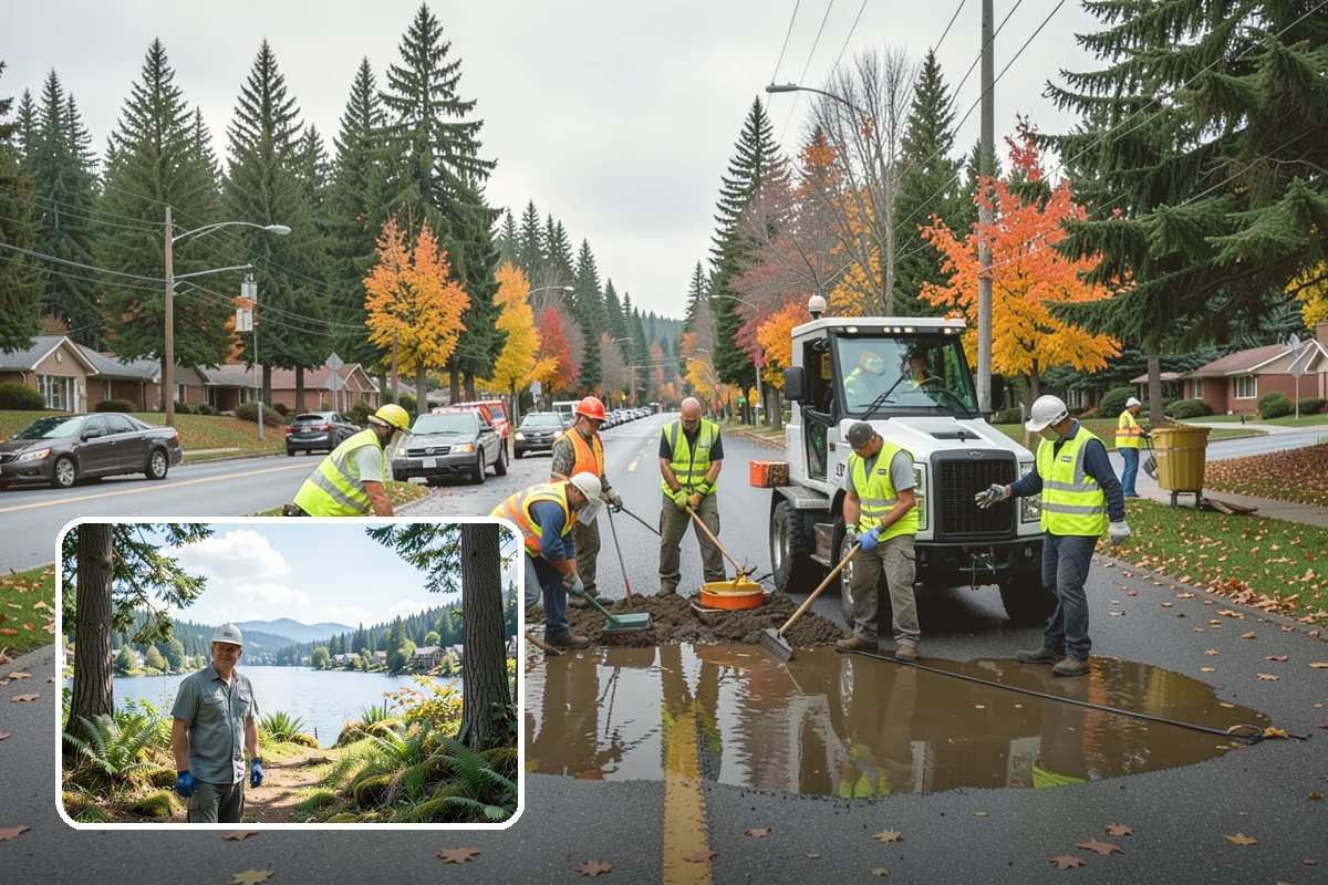 Emergency Erosion Control in Milton, King County, WA - Stabilizes failing slopes before erosion damages infrastructure