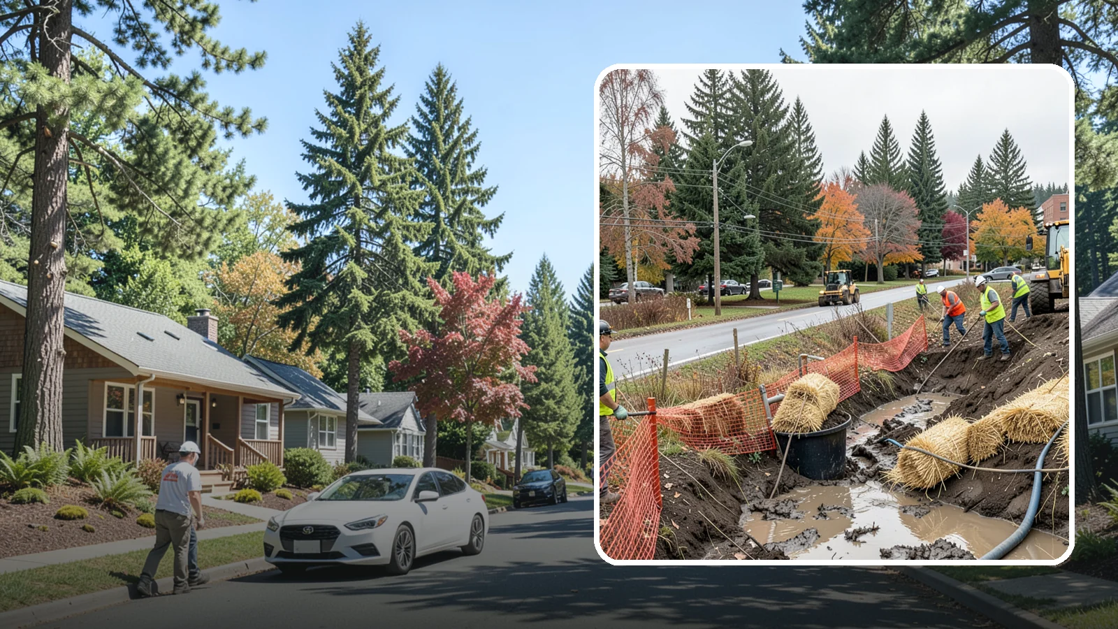 Emergency Erosion Control in Orting, Pierce County, WA - Immediate erosion measures to protect slopes, waterways, and public infrastructure during and after storm events.