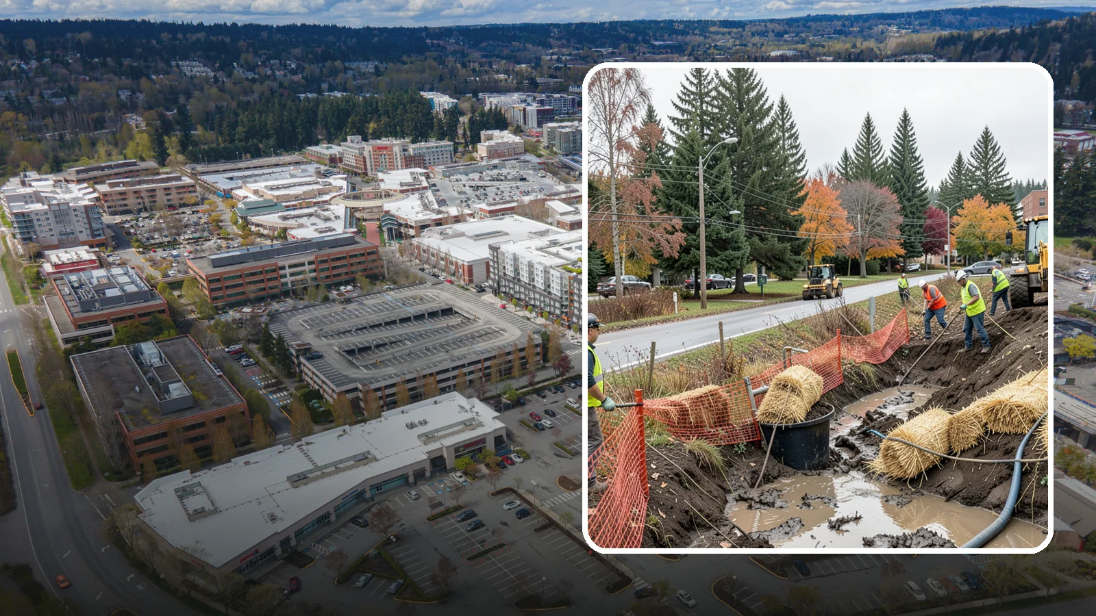 Emergency Erosion Control in Redmond, King County, WA - Immediate erosion measures to protect slopes, waterways, and public infrastructure during and after storm events.