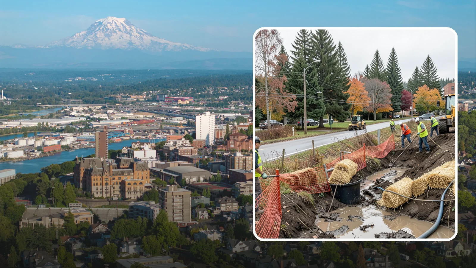 Emergency Erosion Control in Tacoma, Pierce County, WA - Immediate erosion measures to protect slopes, waterways, and public infrastructure during and after storm events.