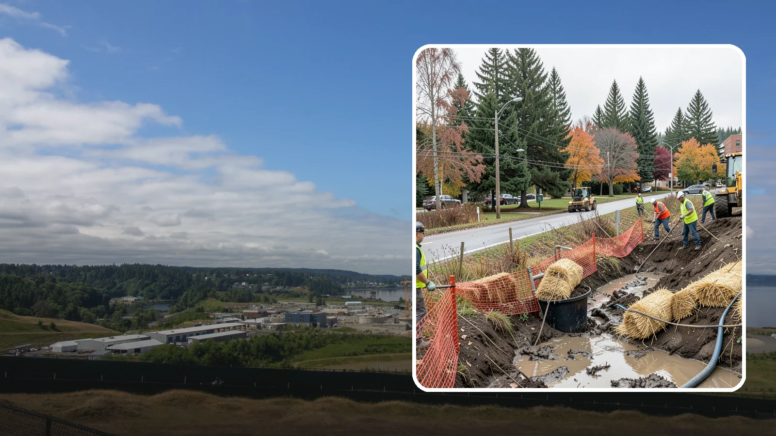 Emergency Erosion Control in University Place, Pierce County, WA - Immediate erosion measures to protect slopes, waterways, and public infrastructure during and after storm events.