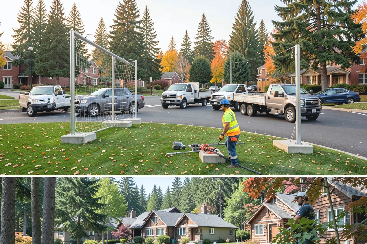 Emergency Fencing in Edgewood, Pierce County, WA - Emergency fencing needs climb during winter storm season from November through March as more sites sustain sudden damage.