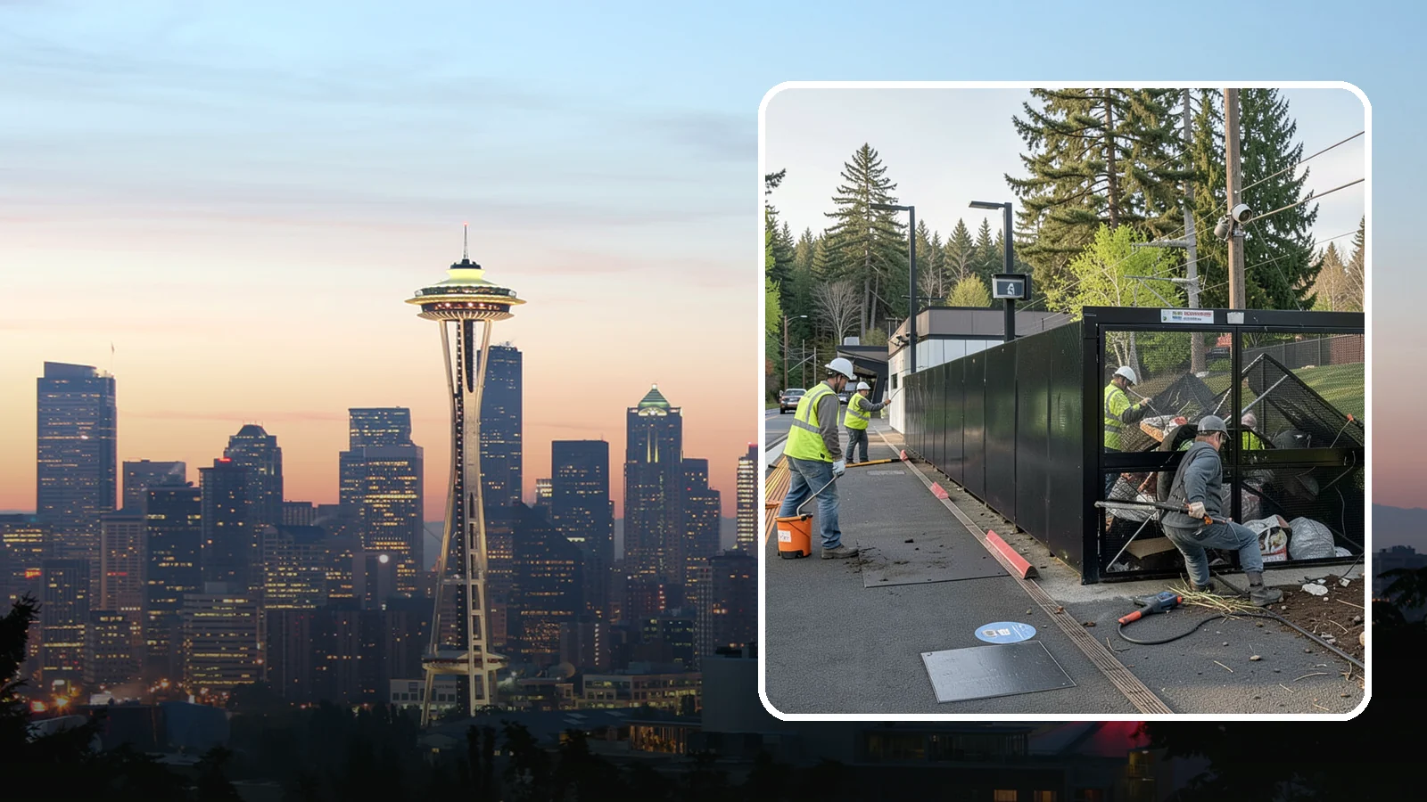 Emergency Fencing in Seattle, King County, WA - Fast temporary fencing to secure damaged sites, hazards, and public property following an incident.