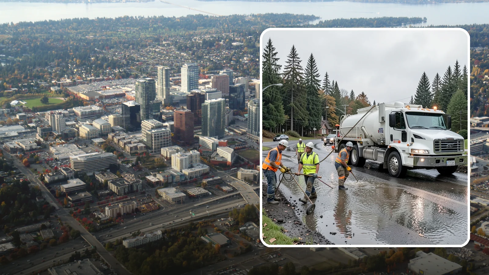 Emergency Pumping in Bellevue, King County, WA - Rapid water removal from flooded roads, facilities, and public sites to restore access and prevent damage.
