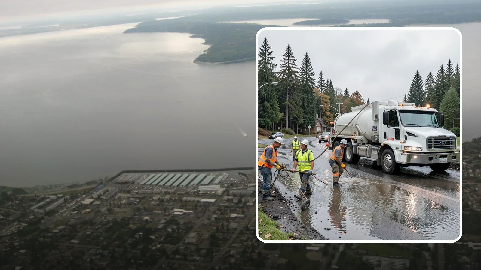 Emergency Pumping in Des Moines, King County, WA - Rapid water removal from flooded roads, facilities, and public sites to restore access and prevent damage.
