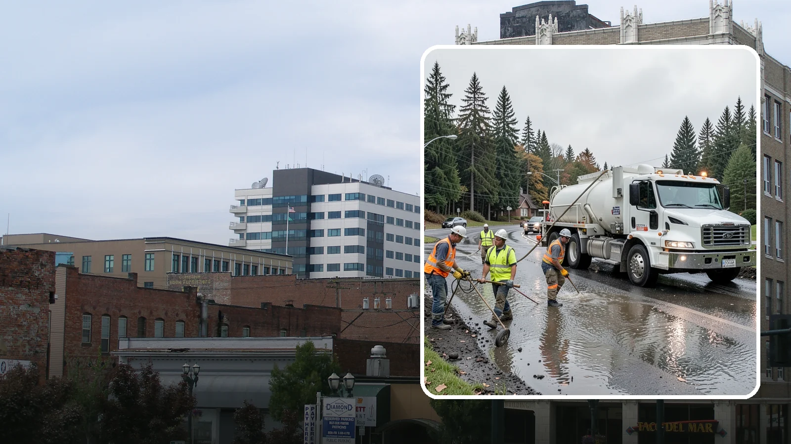Emergency Pumping in Everett, Snohomish County, WA - Rapid water removal from flooded roads, facilities, and public sites to restore access and prevent damage.