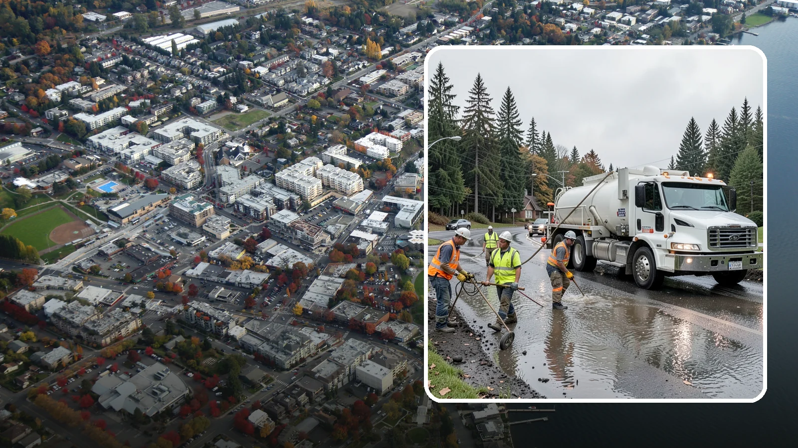Emergency Pumping in Kirkland, King County, WA - Rapid water removal from flooded roads, facilities, and public sites to restore access and prevent damage.