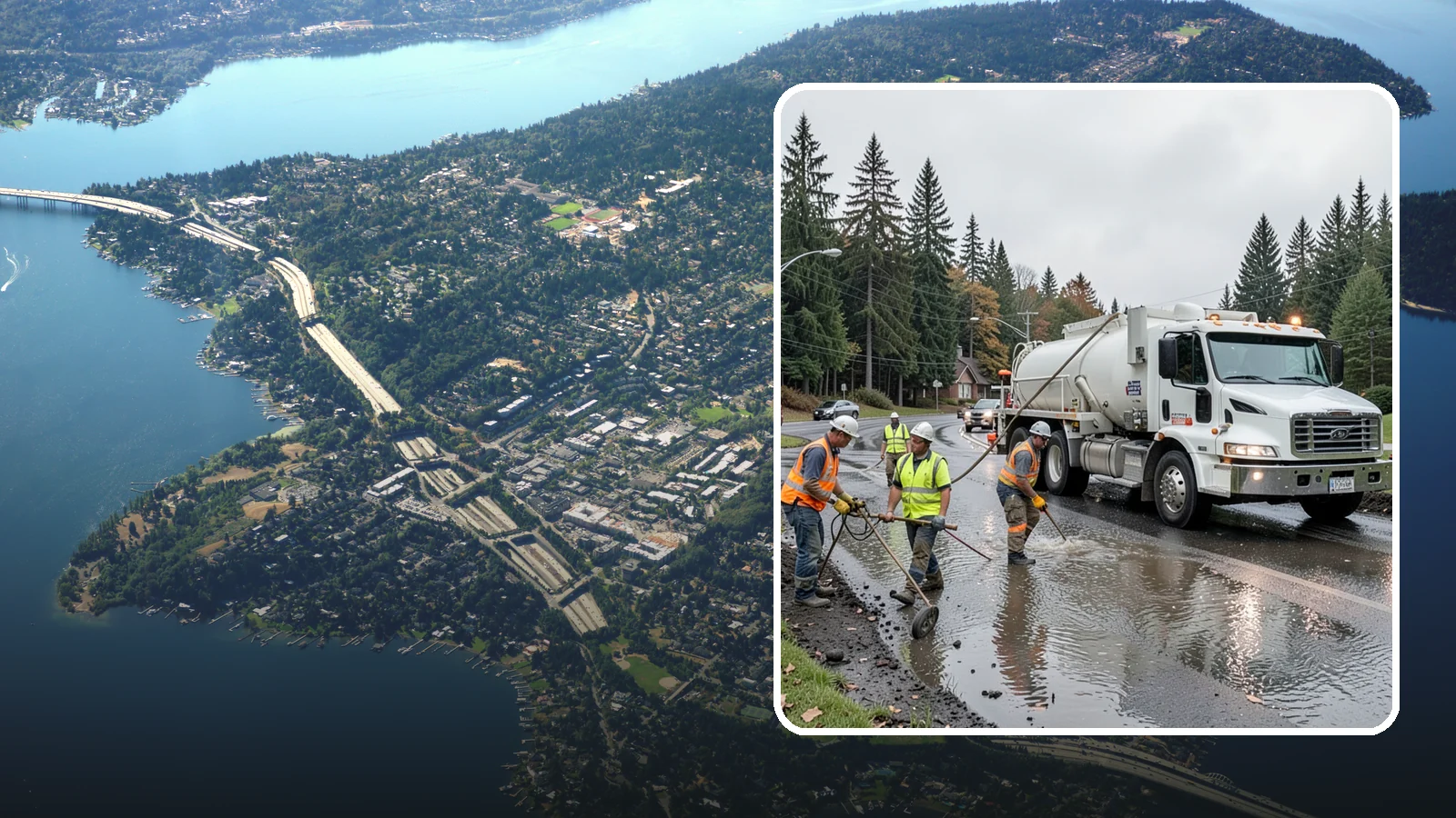 Emergency Pumping in Mercer Island, King County, WA - Rapid water removal from flooded roads, facilities, and public sites to restore access and prevent damage.
