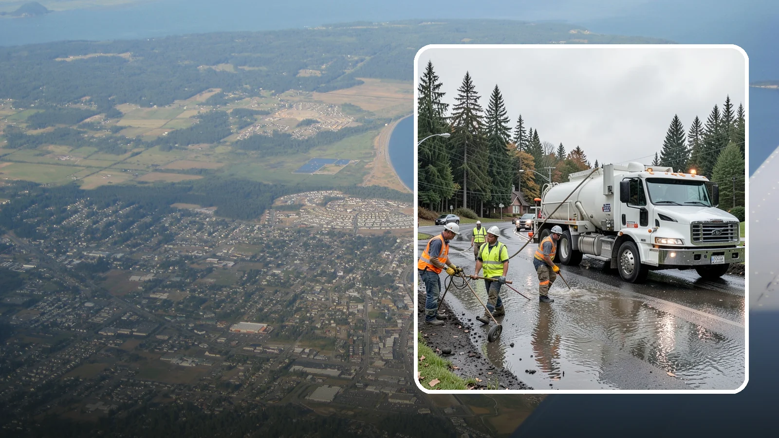 Emergency Pumping in Oak Harbor, Island County, WA - Rapid water removal from flooded roads, facilities, and public sites to restore access and prevent damage.