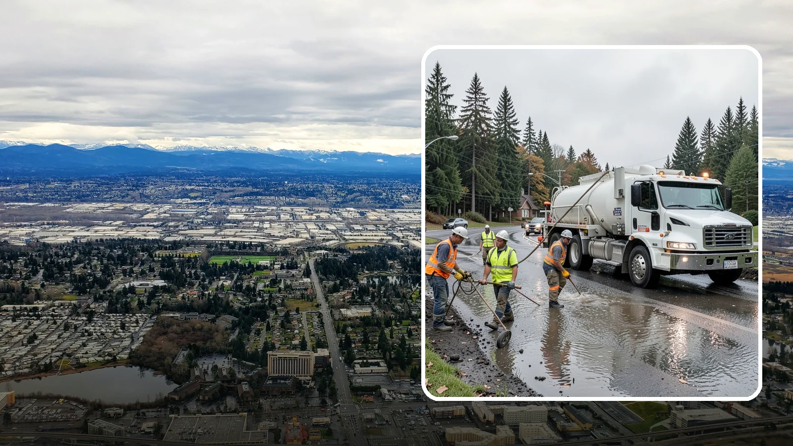 Emergency Pumping in SeaTac, King County, WA - Rapid water removal from flooded roads, facilities, and public sites to restore access and prevent damage.