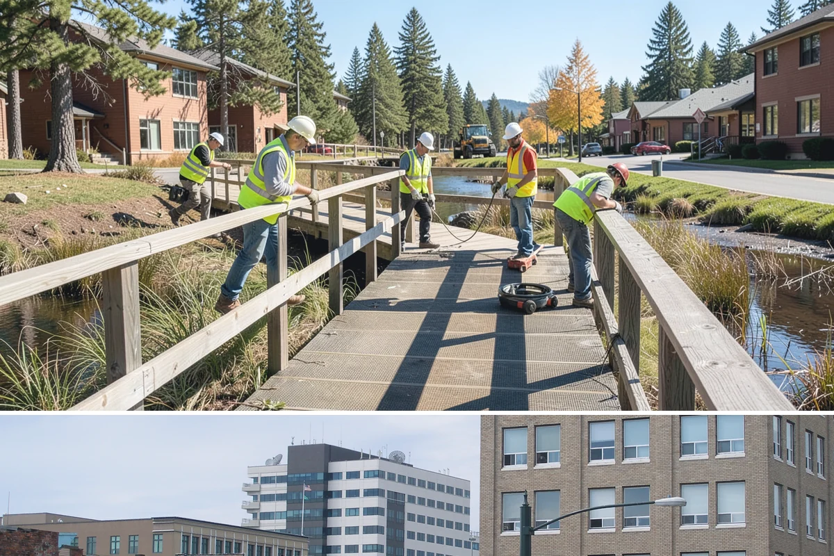 Emergency Site Stabilization in Everett, Snohomish County, WA - Site failures cluster from December through March when saturated ground and prolonged rain undermine slopes and structures.