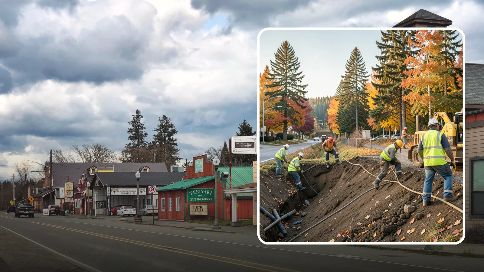 Emergency Site Stabilization in Roy, Pierce County, WA - Immediate stabilization of failed or hazardous public sites to prevent further damage and protect the public.