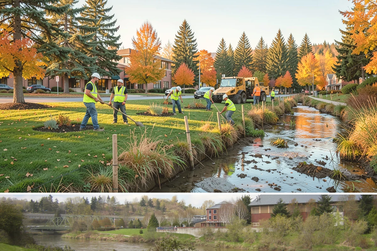 Emergency Site Stabilization in Tukwila, King County, WA - Site failures cluster from December through March when saturated ground and prolonged rain undermine slopes and structures.