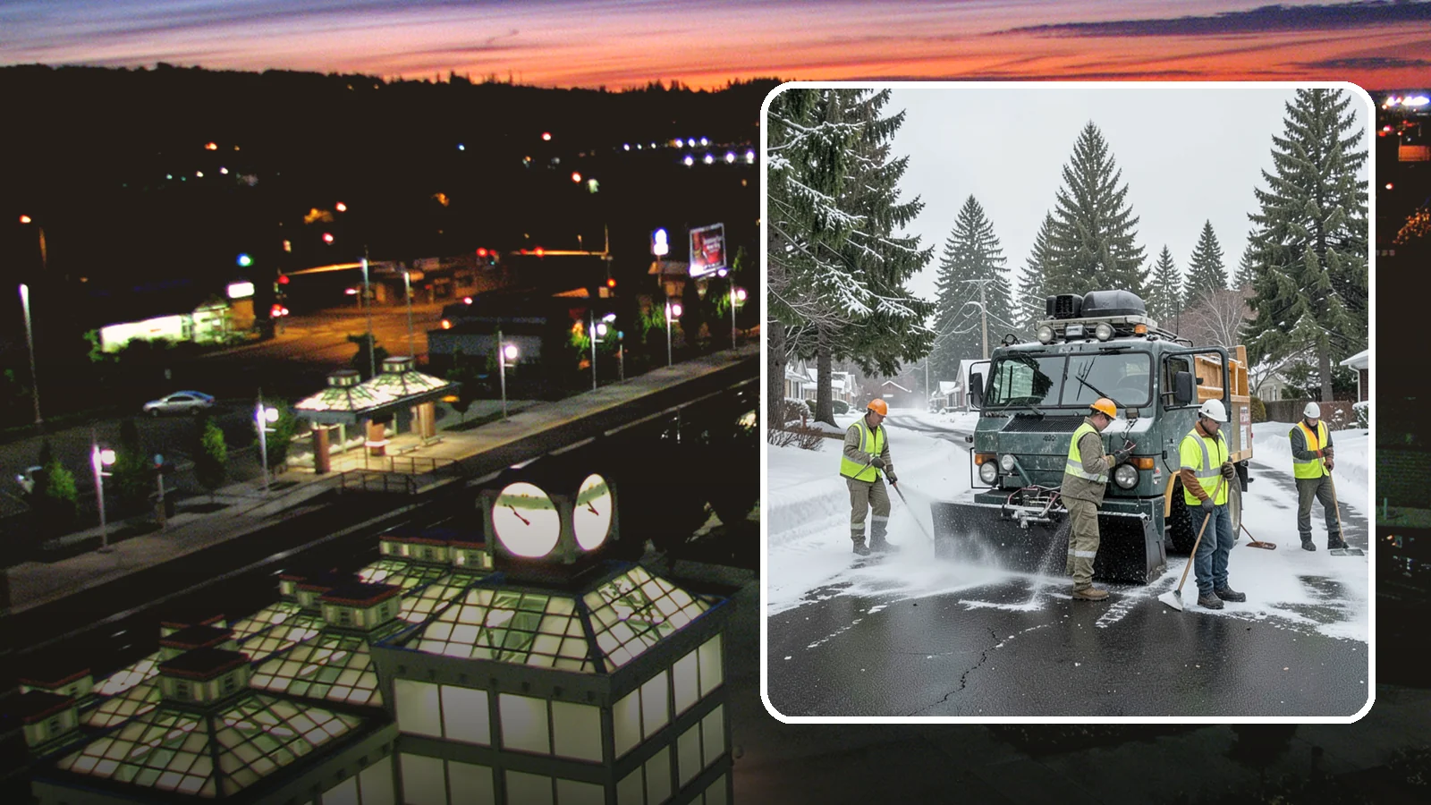 Emergency Snow Response in Auburn, King County, WA - On-call emergency snow response to mobilize crews and equipment when unexpected or severe winter weather strikes.