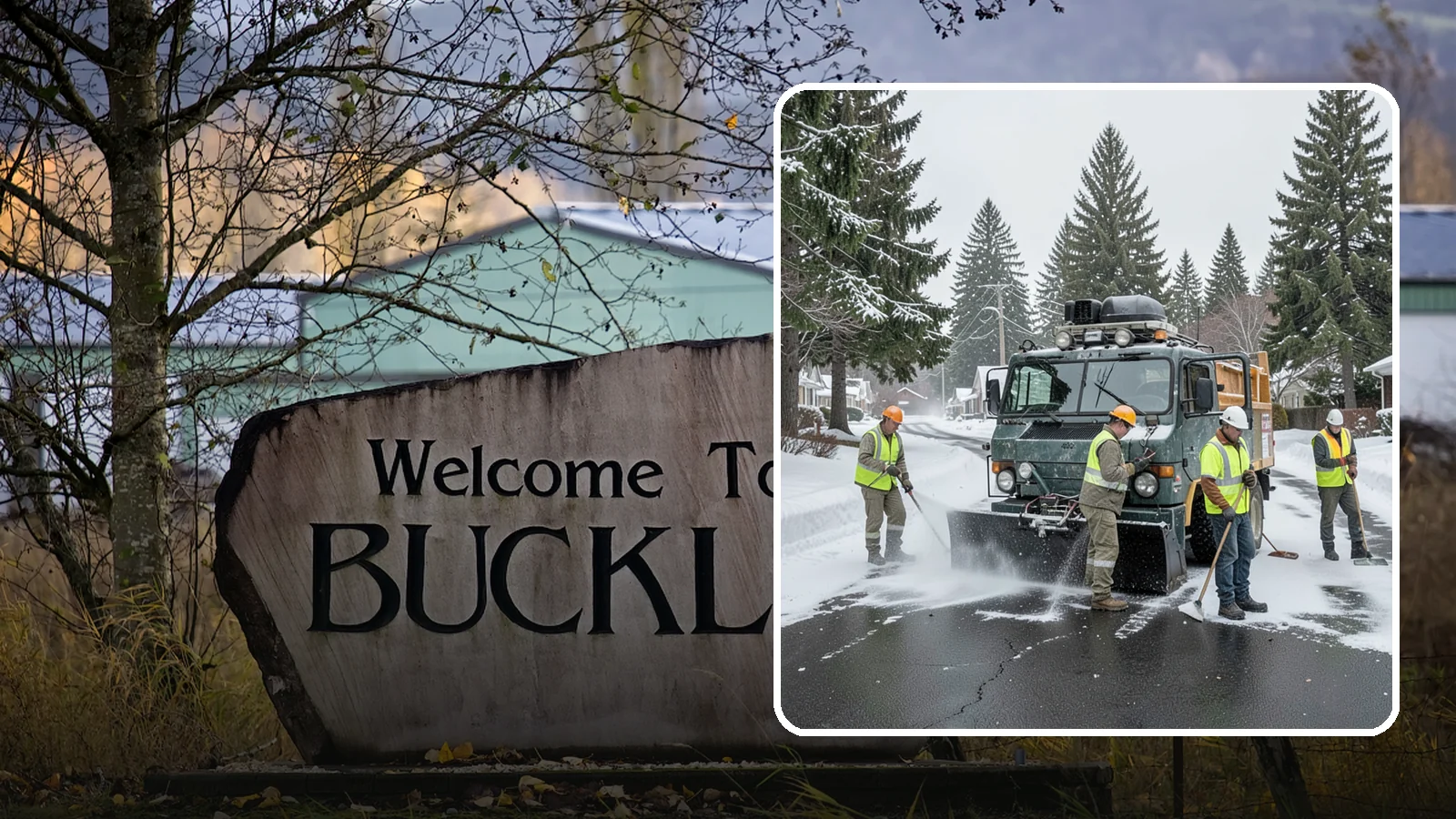 Emergency Snow Response in Buckley, Pierce County, WA - On-call emergency snow response to mobilize crews and equipment when unexpected or severe winter weather strikes.