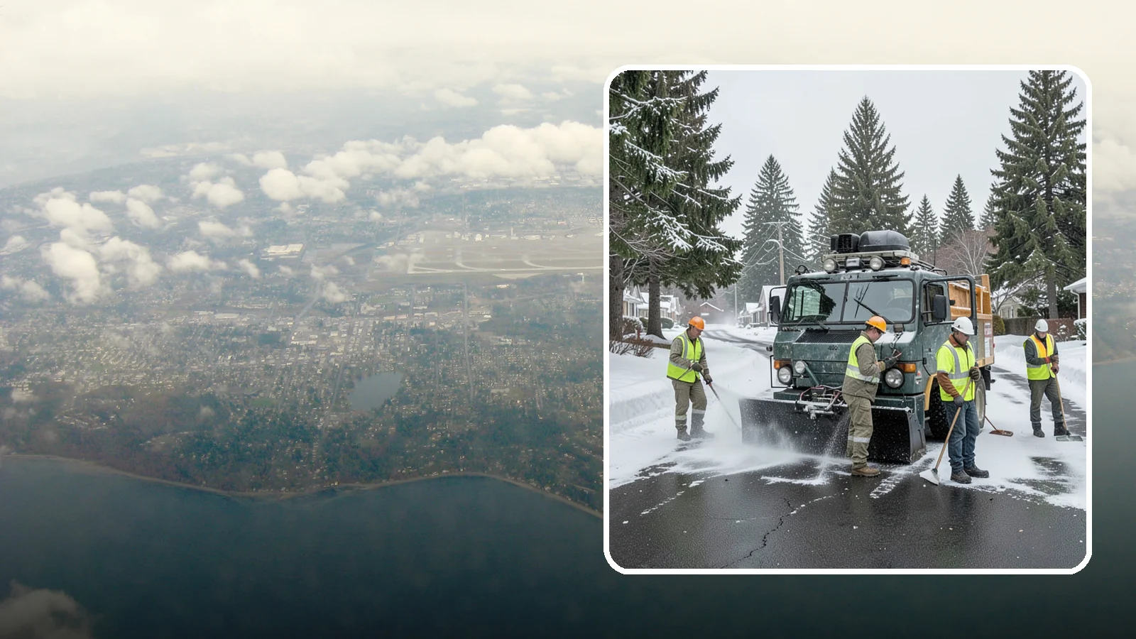 Emergency Snow Response in Burien, King County, WA - On-call emergency snow response to mobilize crews and equipment when unexpected or severe winter weather strikes.