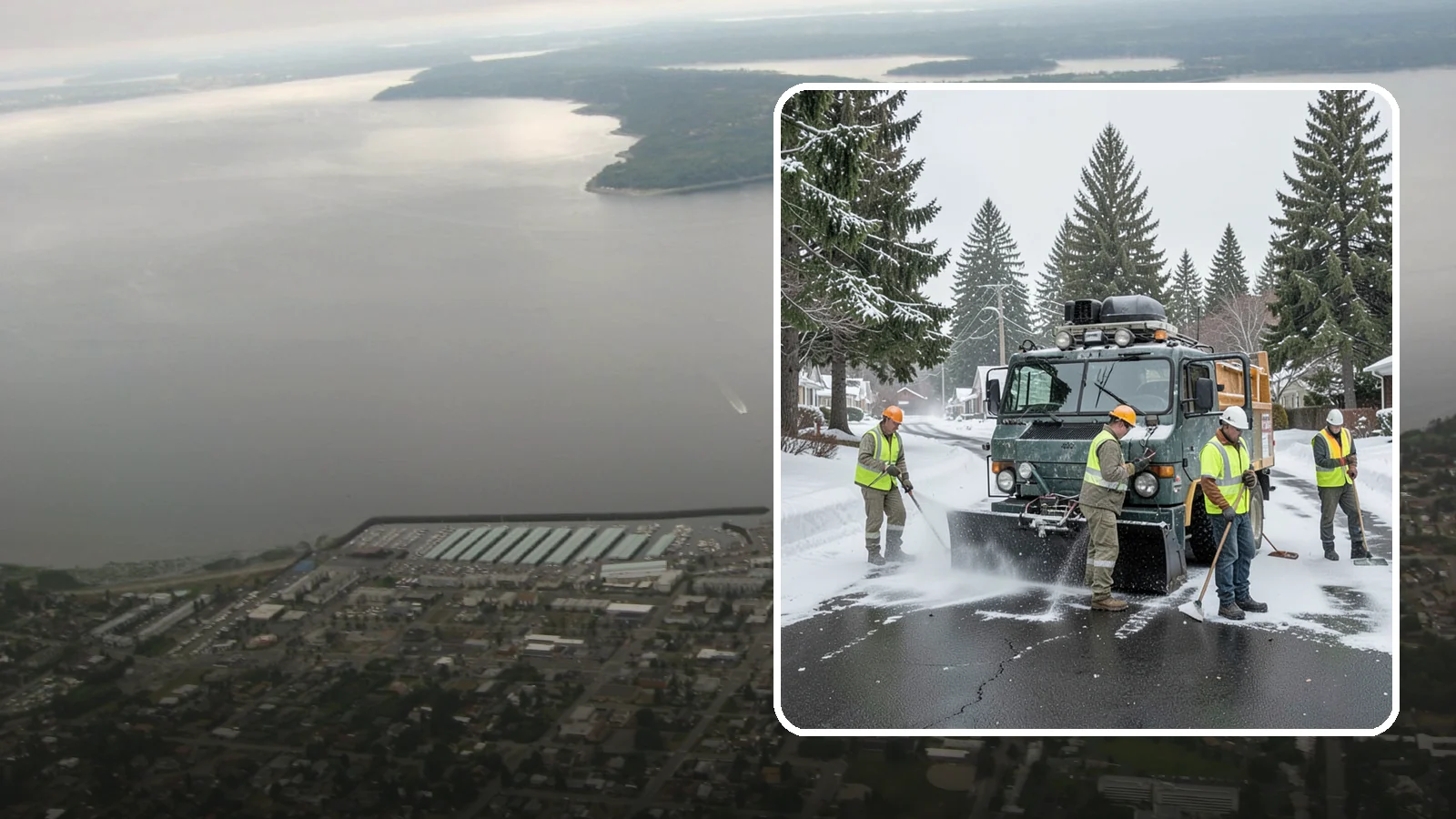 Emergency Snow Response in Des Moines, King County, WA - On-call emergency snow response to mobilize crews and equipment when unexpected or severe winter weather strikes.