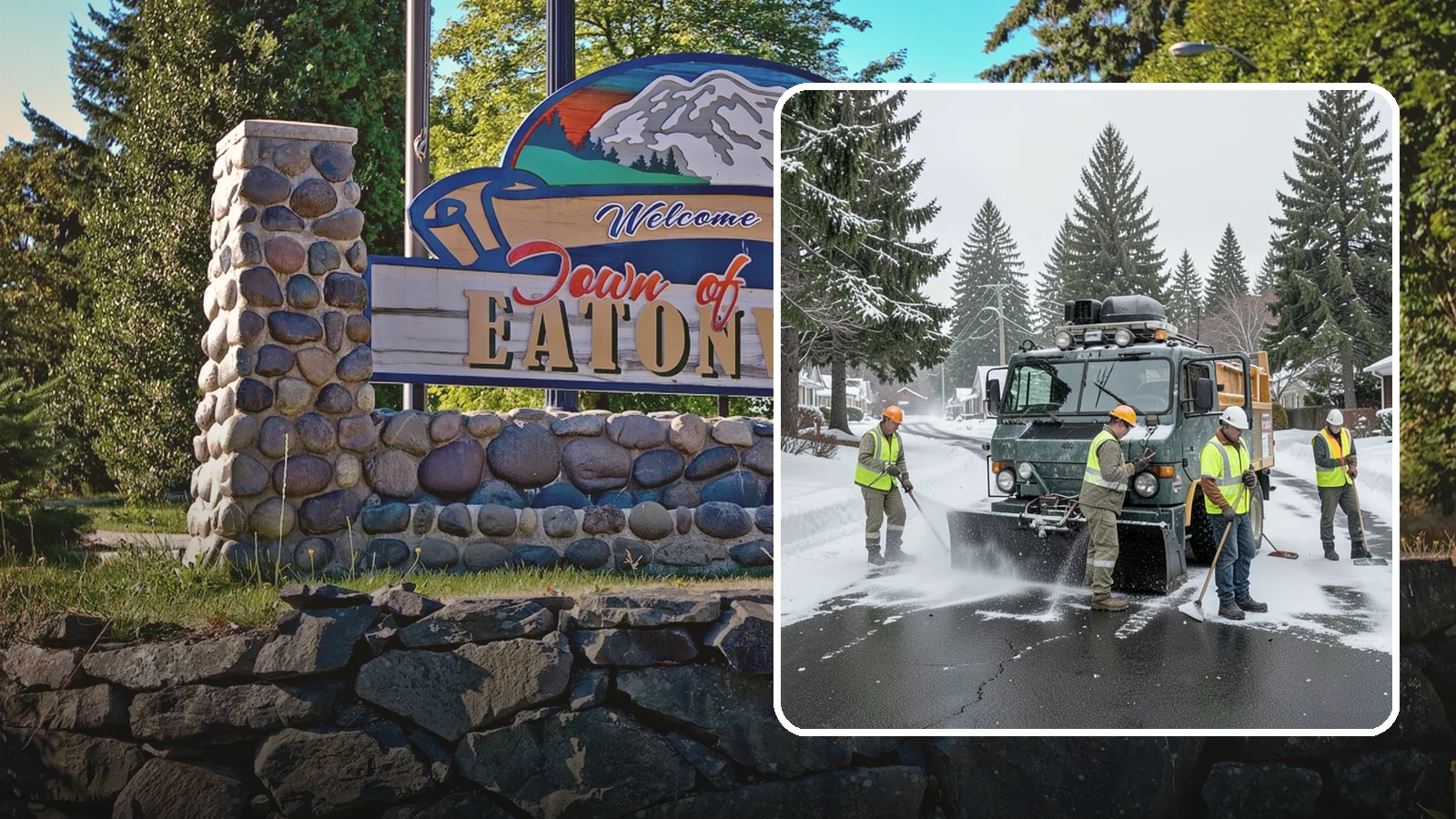 Emergency Snow Response in Eatonville, Pierce County, WA - On-call emergency snow response to mobilize crews and equipment when unexpected or severe winter weather strikes.