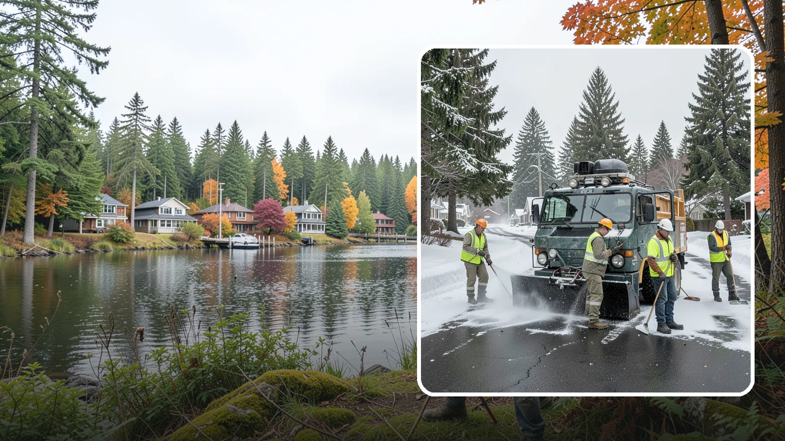 Emergency Snow Response in La Conner, Skagit County, WA - On-call emergency snow response to mobilize crews and equipment when unexpected or severe winter weather strikes.