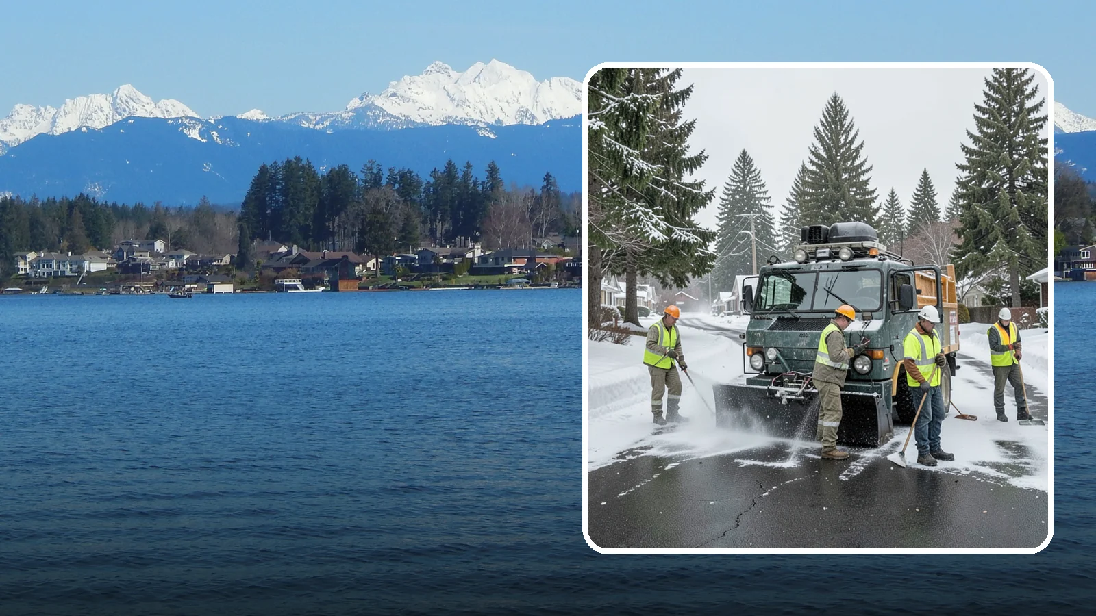 Emergency Snow Response in Lake Stevens, Snohomish County, WA - On-call emergency snow response to mobilize crews and equipment when unexpected or severe winter weather strikes.