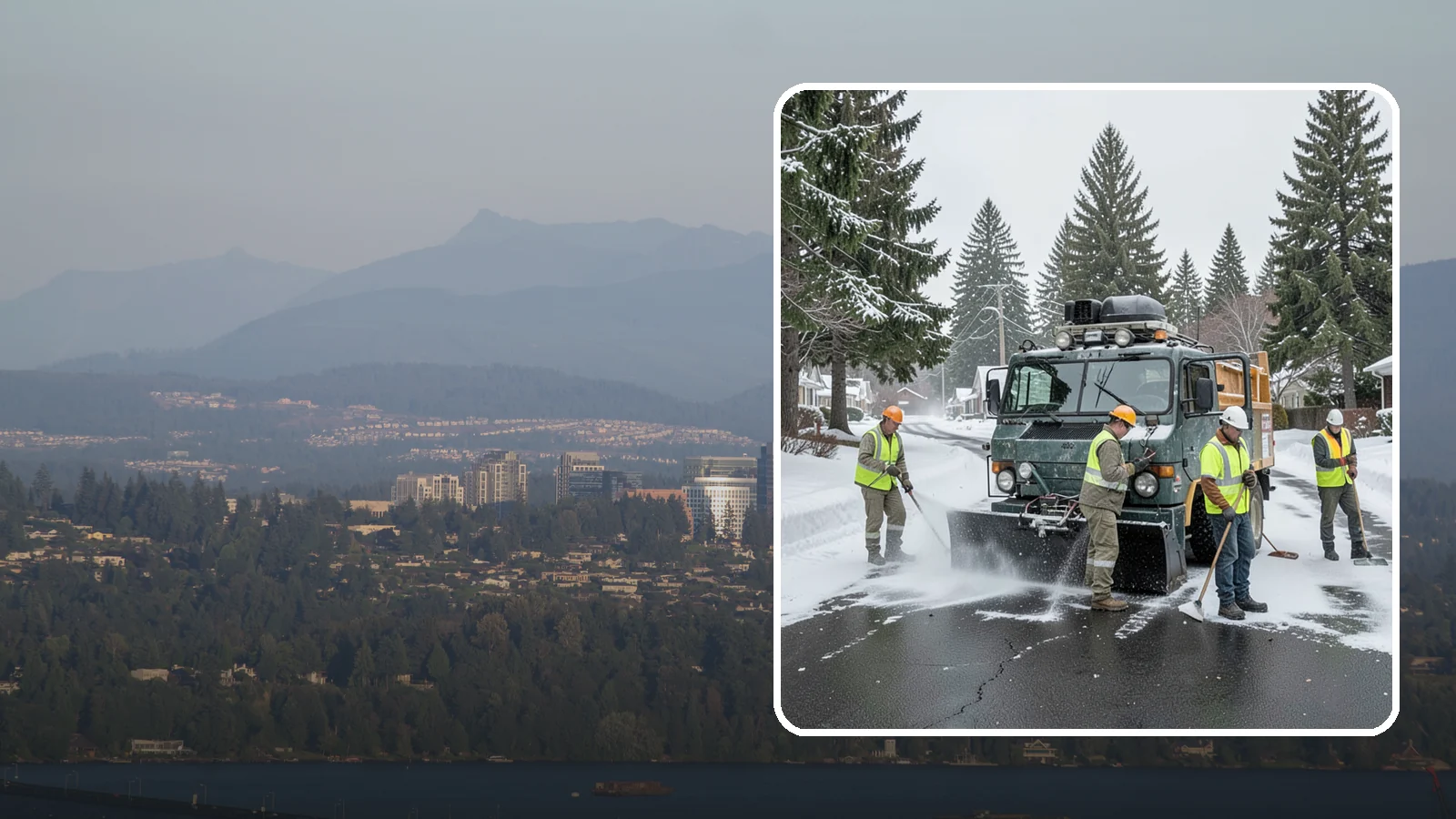 Emergency Snow Response in Medina, King County, WA - On-call emergency snow response to mobilize crews and equipment when unexpected or severe winter weather strikes.