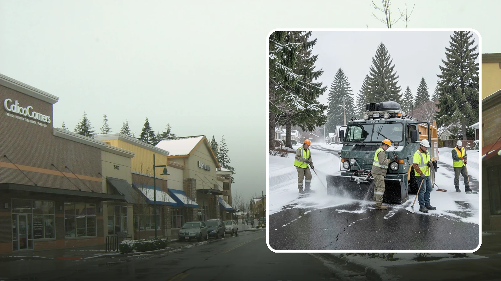 Emergency Snow Response in Mill Creek, Snohomish County, WA - On-call emergency snow response to mobilize crews and equipment when unexpected or severe winter weather strikes.