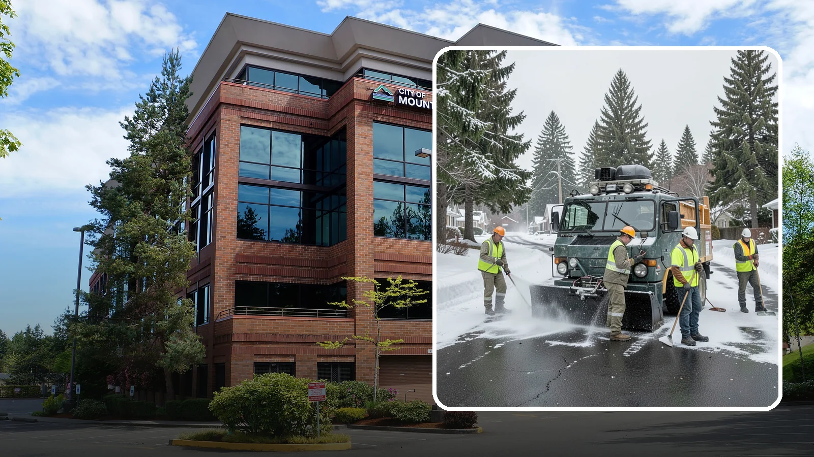 Emergency Snow Response in Mountlake Terrace, Snohomish County, WA - On-call emergency snow response to mobilize crews and equipment when unexpected or severe winter weather strikes.