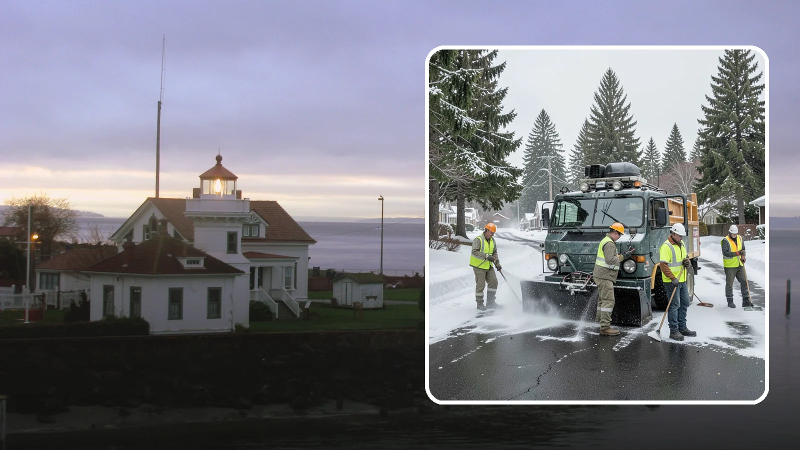 Emergency Snow Response in Mukilteo, Snohomish County, WA - On-call emergency snow response to mobilize crews and equipment when unexpected or severe winter weather strikes.